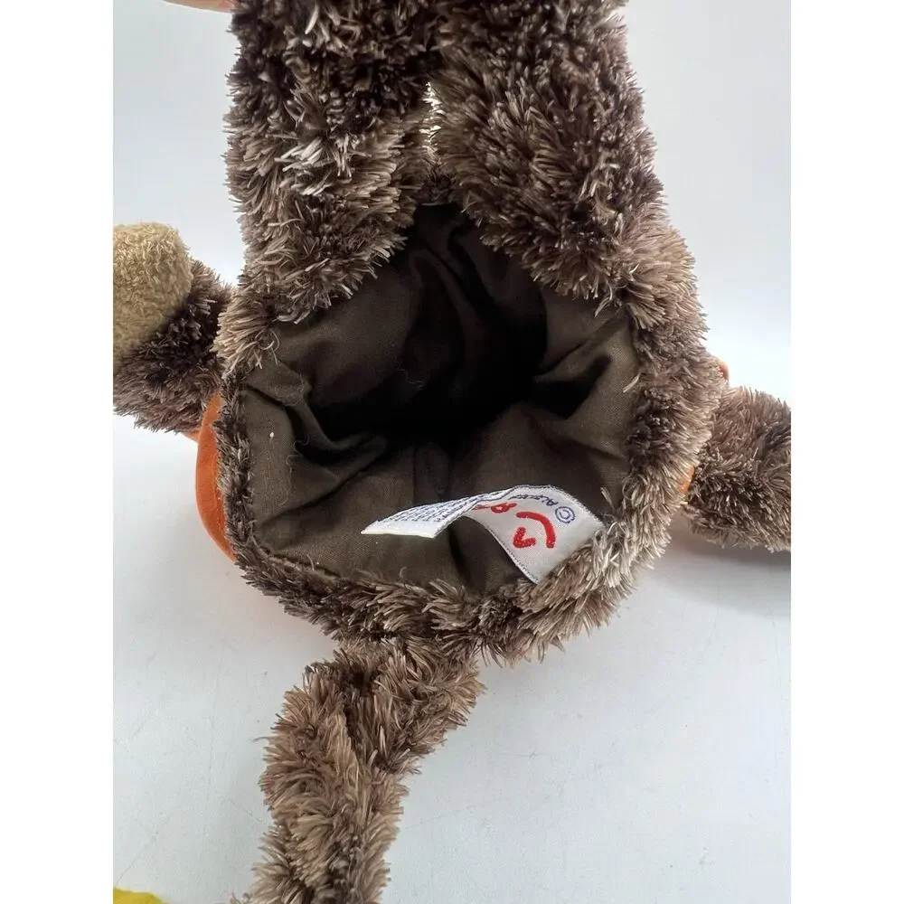 Aurora World Monkey Plush Cheeky Stuffed Animal Orange Brown Shirt Toy